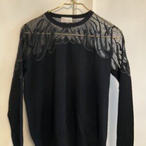 Beautiful black lace red valentino knit sweater